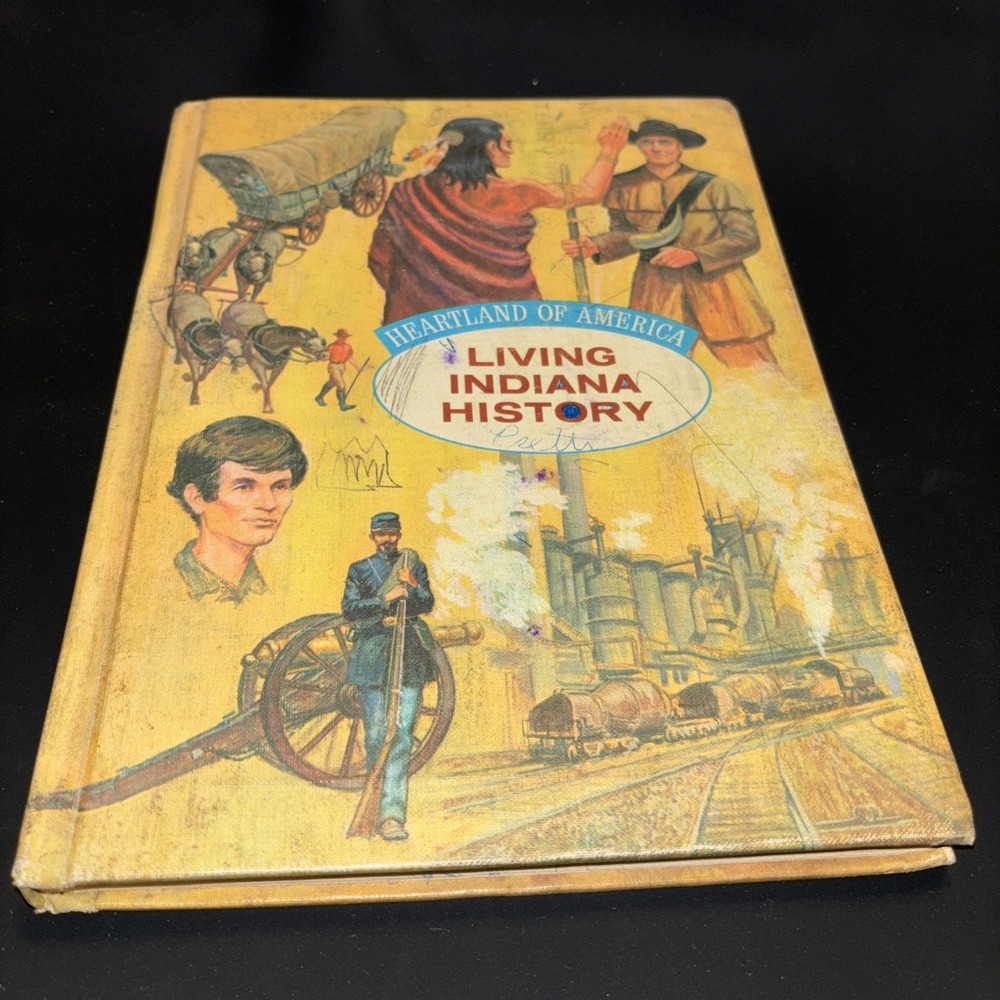 1969 Living Indiana History Heartland Of America HC David Stewart Textbook